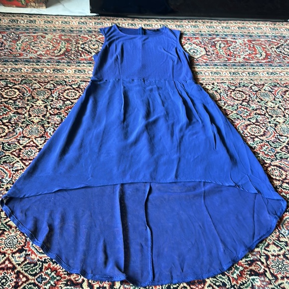 NWOT Topshop Asymmetrical Hemline , sleeveless dress with slip & back zip!UK 12 - Picture 11 of 14